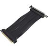 Annadue PCIE 5.0 X16 Cavo di Riser 20 Cm 128gbps 90 ° Estensione GPU Angolare a Destra per RTX 4090/Ti, Adattatore Schermato Flessibile All'indietro con Protezione del Cavo (nero)