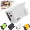 Generic Caricatore 3 in 1, modulo di ricarica rapida scalabile da 80 W, parete retrattile 3 in 1 con cavo di tipo C e porte USB, adattatore di ricarica rapida portatile, per telefoni, tablet, laptop (bianco)