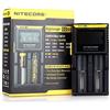 Nitecore D2 EU 2016 Version Intellicharger Smart Universal LCD Display Dual Battery Charger for 18650 18350 26650 AAA AA CR123A