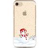 BoomTeck Custodia per iPhone 6S iPhone 6 Cover Natale Sottile Silicone Trasparente con Disegni Christmas Morbida TPU Antiurto Protettiva Cover per 4.7 iPhone 6S/6 Bianca Pupazzo di Neve Fiocco di Neve Carino