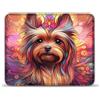 LLONGKT Tappetino per mouse da gioco, motivo Yorkshire Terrier (25 x 30 cm), con bordi cuciti, tappetino per mouse per scrivania, senza fili, per ufficio, laptop, casa, videogiochi, uomini e donne
