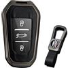 KUNIO Keyless Custodia per chiave adatta per Peugeot 3008 5008 2008 308 508 208 Adatto per Opel Grandland X Astra L Adatto per Citroen C3 C4 DS5 DS7 Cover Metallo Cover Chiave Protettiva B Nero