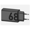 Audiosystem Carica Batterie Rapido per Motorola 68W Moto G82 G83 G84 G85 G71 G72 G73 G62 G60 G60s G55 G35 Con ingresso USB Type C Turbo Power Sostituisce MC-682 Caricatore Nero