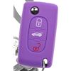 mt key Custodia protettiva in silicone per portachiavi per auto viola compatibile con