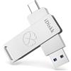 iDiskk Chiavetta USB 3.2 ad alta velocità da 256 GB per iPhone 17/16/15 Pro/Max, USB-C iPad, MacBook, Android, 500 MB/s, con app di backup automatico per foto/video, archiviazione esterna per telefoni