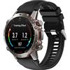 Yikamosi Compatibile con Amazfit Falcon Cinturino per Donne e Uomini,Sgancio Rapido Silicone Chiusura in acciaio inossidabile Cinturino di Ricambio per Amazfit Falcon Smartwatch,Nero