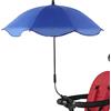geugecy Ombrellone per passeggino universale anti uv 50+, Ombrello per passeggino Bebe, parasole con morsetto regolabile e braccio flessibile a 360° per carrozzina, bicicletta, sedia a rotelle, spiaggia