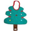 Zigozago - Bavaglino in Spugna di Cotone a forma di Albero di Natale | Fatto a Mano | Personalizzabile con Nome | Colore: Verde | Taglia Unica | Misura: 30 x 25 cm | Chiusura: Elastico