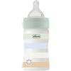 chicco Biberon Flusso Lento,Tettarella Physio Morbido Silicone,Finitura Soft Sense,Anticolica,Riduce Rigurgito e Irritabilità,Bottiglia Plastica 150 ml, 0 Mesi+,Bambino,Azzurro,00028611210000,1 item