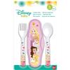 Stor Set 2 Posate con Box Disney Princess per bambini piccoli, in plastica alimentare, facile da lavare. e riutilizzabile