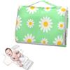 miaozhen Riutilizzabile pannolino pad fasciatoio con tasca in tessuto bella margherita floreale verde bianco pannolino fasciatoio portatile neonato kit da viaggio cambiador de pa?ales para Bebes