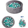 MS BabyWorld - Piscina di Palline Morbida +100 Palline | Piscina con Palline Morbida e Sicura | Parco Giochi Sensoriale per Neonati | Confortevole | Uso Interno