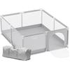Tulano Cozy - Box da gioco XXL per bambini e neonati, grande, pieghevole, con tappetino e borsa per il trasporto, spazio di gioco sicuro per casa e in viaggio, 150 x 180 cm, grigio