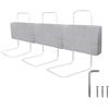Froadp 150cm Lettino Laterale Anticaduta Sponda Letto Soft Pack per Bambini in Lino Ringhiere per Bambini Sponda Letto Portatile Regolabile in Altezza Protezione Bordo Letto per Lettino(Grigio Lino)