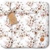 Totsy Baby Tappetino da fasciatoio con rivestimento morbido e superficie resistente | Materasso cambio pannolino impermeabile per lettino cassettiera e viaggio da neonato 85 x 72 cm Foglie