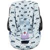 JYOKO KIDS Fodera per seggiolino auto in cotone compatibile con Cybex Aton Cloud-Q-M-2-4-5 (ATON 4, Raccoon)