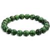 Bling Jewelry Braccialetto Elastico Impilabile Con Perline Rotonde In Giada Verde Africana Di Pietra Preziosa Semipreziosa Da 8 MM Per Donne, Uomini, Adolescenti E Unisex