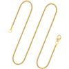 EDELIND Catenina Donna Oro giallo 14 k (585) Snake compatta, largh. 1.2 mm, con Chiusura a moschettone con passante, marchio di garanzia made in Germany, 100 cm lung.,8.6 g. Peso