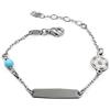 Damiano Argenti Bracciale per Bambino Personalizzabile con Incisione del Nome, Gioiello in Argento Sterling 925 con Pallone da Calcio, Incisione Personalizzata Inclusa Argento