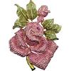 JINZIJINYU spille gioiello per vestiti Spilla per bouquet esagerata spilla per fiori di grandi dimensioni corpetto di fiori con strass accessori decorativi per abiti di grandi dimensioni rosa