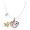 Hipearl - Collana con ciondolo a forma di pesce con perle d'acqua dolce, placcata in oro 18 carati, con perle da 14 a 20 mm, 45,7 cm, prolunga da 6,3 cm, gioielli con perle, regali per donne e ragazze