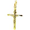 PEGASO GIOIELLI Ciondolo Oro Giallo 18kt (750) Pendente Croce Smussata Gesù Cristo Uomo Donna Bambini