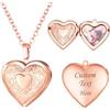 U7 Collana con Foto Personalizzata Medaglione Cuore Fiore da Donna, Ciondolo Portafoto Personalizzato + Catena Regolabile Collana Donna Personalizzata Placcato Oro Rosa Regalo per Mamma Ragazza