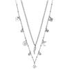 Brosway Collana Donna, Collana in Acciaio e Cristalli con Simbolo Cornetto/cuore/luna/quadrifoglio | Collezione Chant - BAH45