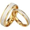 Gemini personalizzata con il suo anello oro giallo 18 K riempito anniversario di matrimonio regalo di San Valentino per uomo, titanio, 66 (21.0), cod. 189-GM30093 W 4mm eng