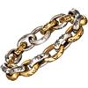 ForFox Bracciale Rune Vichinghe Bracciale a Maglie in Acciaio Inossidabile Titanio per Uomo Bicolore 14mm 23cm