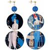 IN Lebole Collezione The Circle DDOR01 Belle Epoque Orecchini da Donna in Ottone Pietra Blu