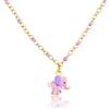 Sakrami Collana in Argento 925 con Elefantino Smaltato - Kids Collection + Confezione regalo personalizzata - per Bambina e Ragazza - idea regalo per nascita, battesimo, comunione, compleanno