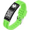 Theluckytag Bracciali medici Theluckytag per uomini e donne con codice QR, bracciali identificativi per allerta medica per sport e viaggi - Cinturino da polso in silicone impermeabile adatto per polsi fino a