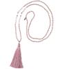 KELITCH - Collane da donna con perle, collana con perline di cristallo, collana con nappa fatta a mano, One Size, Cristallo, Cristallo