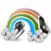 LES FOLIES DI PAOLA GRIECO Charm Arcobaleno Multicolor Pioggia Nuvole in argento 925 - Les Folies per Pandora