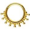 PIERCINGLINE Chirurgstal - Anello segmentato a clicker | raggi solari | Piercing per naso setto orecchio helix trago | colori assortiti, 8 mm, acciaio chirurgico 316L