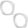 UNICRAFTALE 2 bracciali in acrilico con imitazione di marmo, 6,5 cm, retrò, larghezza geometrica, alla moda, colore bianco, con polsi irregolari, quadrati