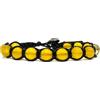 Samsara Bracciale Tibetano Buddista - Shamballa con Agata Gialla - Filo in cotone cerato (NERO) 100% Originale