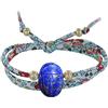 Schmuck Les Poulettes LES POULETTES BIJOUX - Bracciale Doppio Giro Collegamento liberty Talismano Scarabeo in Lapislazzuli e Perle Placcate Oro