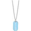 Clondo Collana Uomo Donna Lazio in Acciaio Inossidabile - Prodotto Ufficiale Calcio - Gioiello con Logo - Idea Regalo Elegante per Tifosi Biancoceleste - Ragazzo e Ragazza (Vertical Tag)