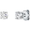 Trilani Orecchini da donna 925/- argento sterling | rodiato, orecchini a perno, zirconia, bianco, taglio brillante