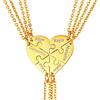 U7 Collana Puzzle Personalizzata 6 Pezzi Collana per BBF Coppia Amici Famiglia Ciondolo Cuore Personalizzato Catena Regolabile 40+5 cm Acciaio Inossidabile Placcato Oro 18K Regalo per Donna