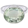 NILOY Anello in argento sterling 925, fatto a mano, per uomini e donne, anello in argento boho SchmuckPGR-032A, Argento, Prasiolite