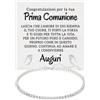 Bramart Bracciale Donna Prima Comunione Argento Sterling 925 Compleanno Idee Regali per lei, Bracciali Tennis Brillanti oro Idea Regalo Natale - Cofanetto con DEDICA incluso (Prima Comunione - Tennis)