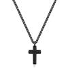 Brosway Collana Uomo, Collana Lunga in Acciaio e Cubic Zirconia con Simbolo Croce | Collezione Backliner - BBC03