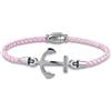 inSCINTILLE Trecce Bracciale colorato in similpelle con ancora in acciaio