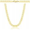 AMAR OPRAVA Gold Collana da donna/uomo 925/585, originale intrecciata, Collana d'oro - Collana, catena placcata oro 585 - catena reale oro, gioielli d'oro catena a piastre, 60 cm, Argento sterling
