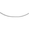 CARISSIMA Collana con Catena Curb Diamantata da 0,6 mm in Oro Bianco 9 ct, Lunghezza 41 cm/16 Pollici
