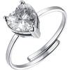 Luca Barra Anello da donna di Luca Barra. Anello in acciaio con cristallo bianco a forma di cuore. La referenza è ank360 misura one_size trendy cod. ANK360