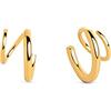 SINGULARU - Orecchini Gota Spiral. Argento Sterling con Placcatura Oro 18Kt. Gioielli da Donna